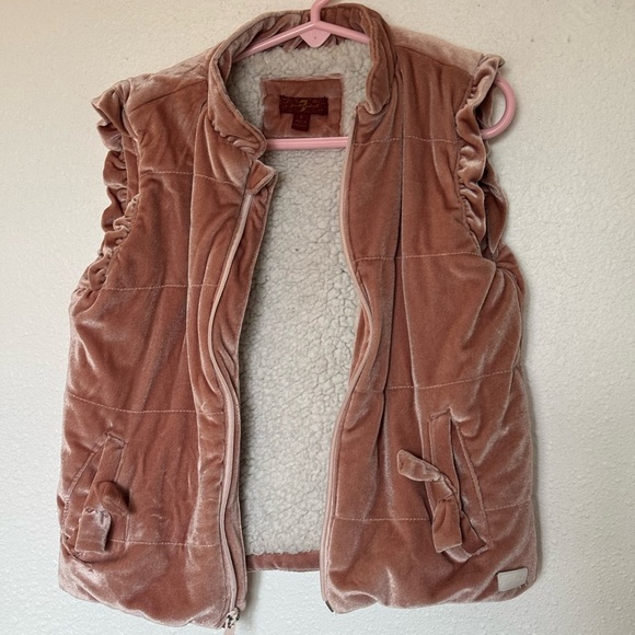 Girls 7 for all mankind Pink vest size 6 - Picture 2 of 5
